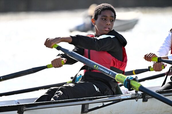 Boy rowing at Fulham Reach Boat Club