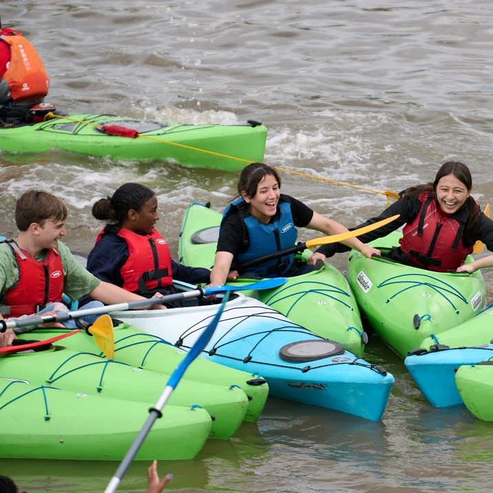 Children kayaking