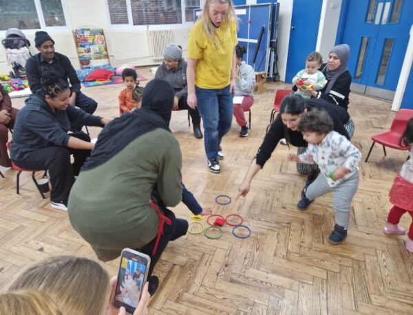 Children and parents at a music session