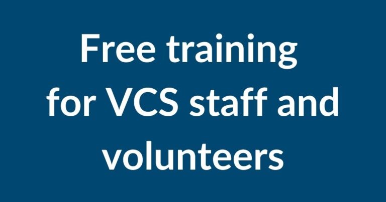 Free training for VCS staff and volunteers