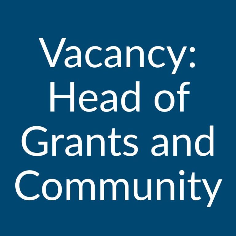 Vacancy: Head of Grants and Community